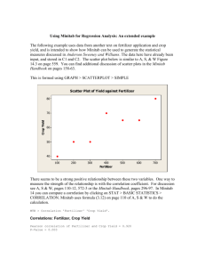 Using Minitab for Regression Analysis: An extended example The