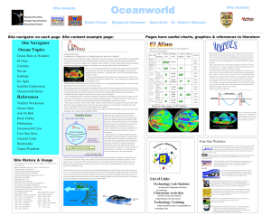 Site Navigator Ocean Topics References