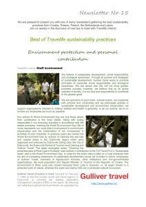 Newsletter No 15 - Travelife for Tour Operators and Travel Agents