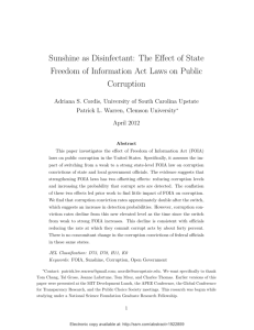 Sunshine as Disinfectant: The Effect of State Freedom of Information