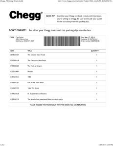 Chegg - Shipping Return Label
