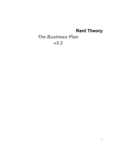 Rent Theory The Business Plan v3.2