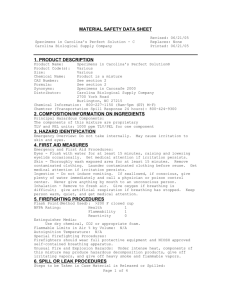 material safety data sheet 1. product