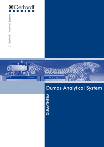 Dumas analytical System - Lab