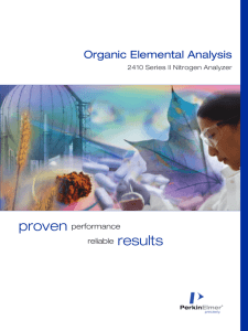 Organic Elemental Analysis 2410 Series II Nitorgen