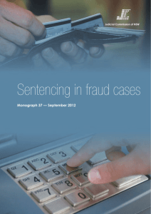 Sentencing in fraud cases - Judicial Commission of New South Wales