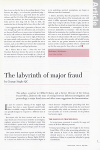 The labyrinth of major fraud - SAS