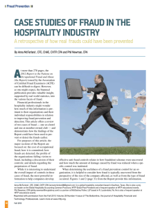 Case studies of fraud in the hospitality industry