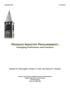 Produce Industry Procurement: Changing Preferences and Practices