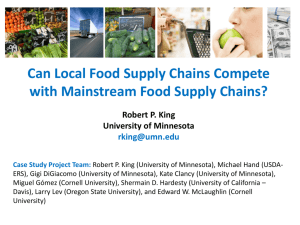 Can Local Food Supply Chains Compete with Mainstream