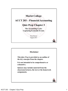 Marist College ACCT 203 – Financial Accounting Quiz Prep