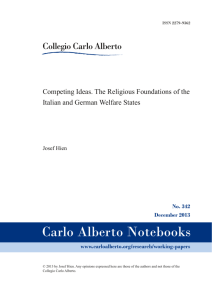 The Religious foundations of the German and Italian Welfare States