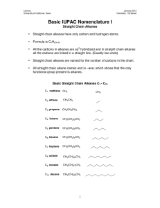 Basic IUPAC Nomenclature I