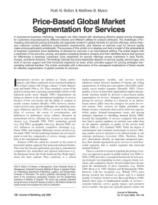 Price-Based Global Market Segmentation for Services