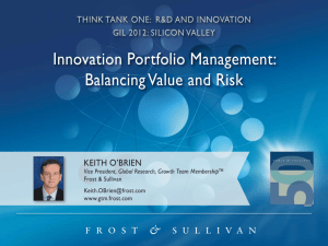 Innovation Portfolio Management: Balancing Value and Risk