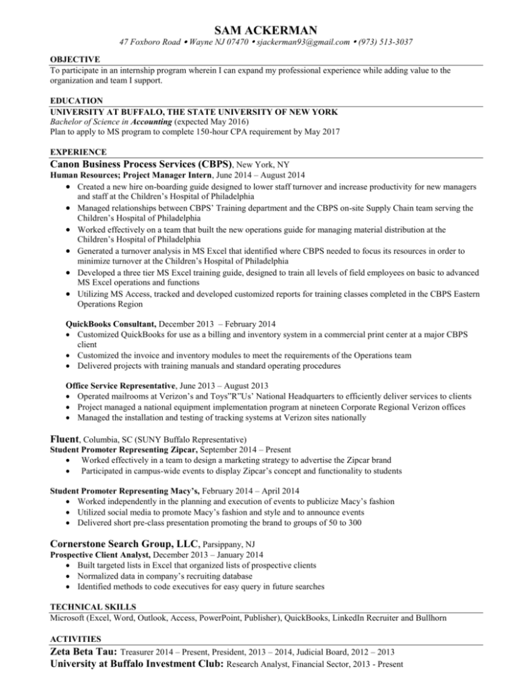 resume help buffalo ny
