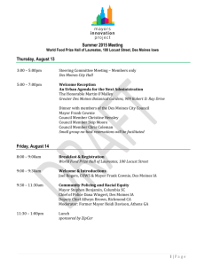 Summer 2015 Meeting Thursday, August 13 Friday, August 14