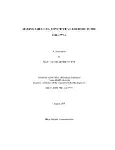 Making American: Constitutive Rhetoric in the Cold War