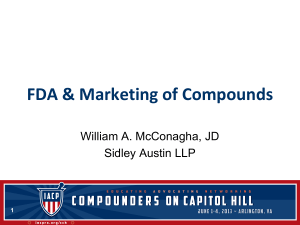 FDA & Marketing of Compounds