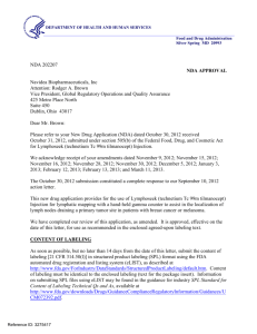 Lymphoseek FDA Approval Letter