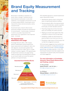 Brand Equity Measurement and Tracking