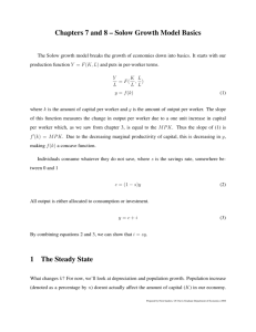 Solow Growth Model Basics