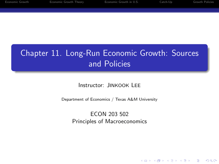 Chapter 11 Long Run Economic Growth