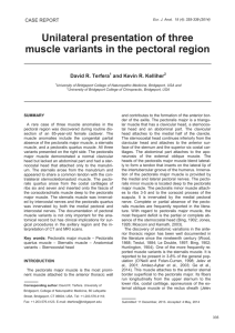 Unilateral presentation of three muscle variants in the pectoral region