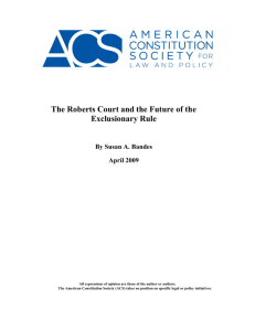 The Roberts Court and the Future of the Exclusionary Rule