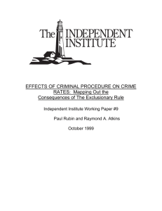 EFFECTS OF CRIMINAL PROCEDURE ON CRIME RATES