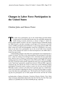 Changes in Labor Force Participation in the United States