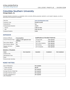 Columbia Southern University College Profile Print