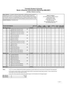 Columbia Southern University Master of Business Administration