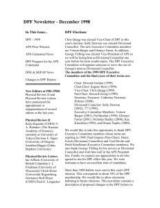 DPF Newsletter - December 1998