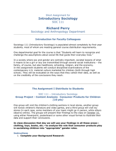 SOC 210: Introductory Sociology