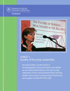 Force 1: Quality of Nursing Leadership