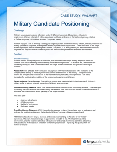 Military Candidate Positioning