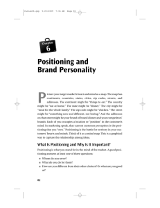 Positioning and Brand Personality 6