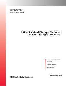 Hitachi Virtual Storage Platform Hitachi TrueCopy® User Guide