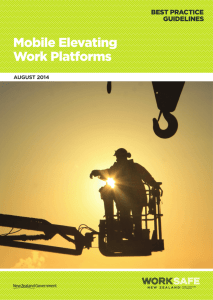 Mobile Elevating Work Platforms - Best practice