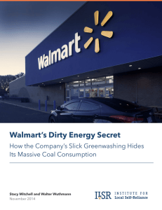 Walmart's Dirty Energy Secret - Institute for Local Self