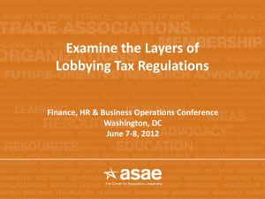 Examing the Layers of Lobbying Tax Regulation