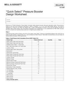 “Quick Select” Pressure Booster Design Worksheet