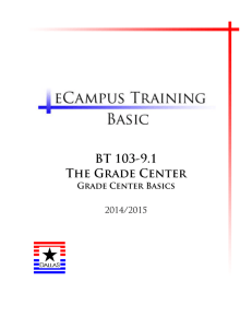(Grade Center Basics)  - eCampus Tutorials