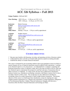 ACC 326 - Intermediate Accounting