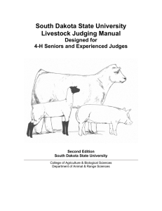 Livestock Judging Manual - South Dakota State University