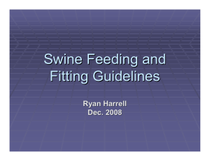 Swine Feeding and Fitting Guidelines