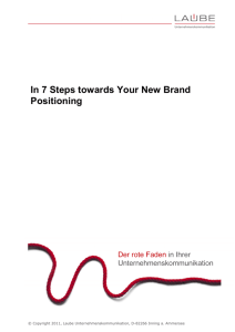 In 7 Steps towards Your New Brand Positioning