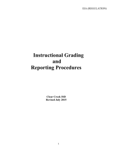 Instructional Grading and Reporting Procedures