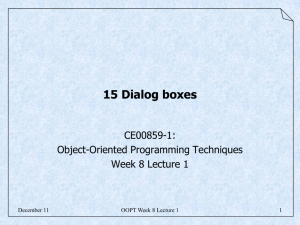 Dialog boxes